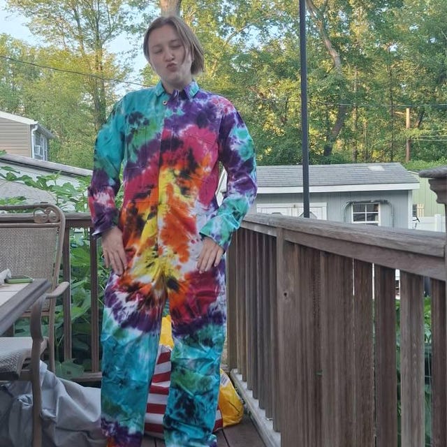 RAINBOW GALAXY Tie Dye Utility Suit Coveralls, XS-2XL - Etsy