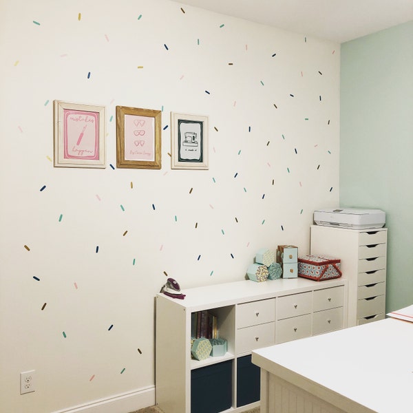 Confetti Wall Decals - Sprinkles Wall Decal Set, Peel and Stick Wall ...