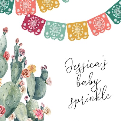 Fiesta Baby Shower Invitation Template, Cactus Baby Shower Invites ...