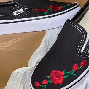 Red Rose Vans Old Skool Back to School 
