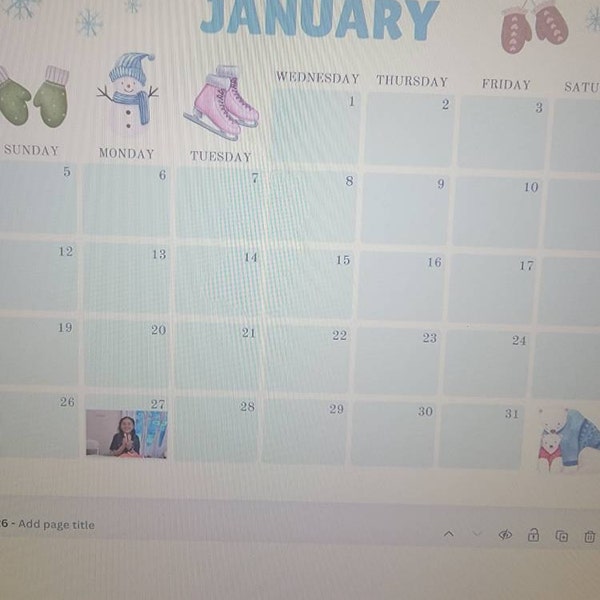 2025 Animals Calendar Printable, Cute Calendar 2025, Wall Calendar for Kids, Editable Calendar