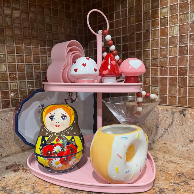 Matryoshka Ceramic Nesting Measuring Cups Hand Painted Limited Edition 