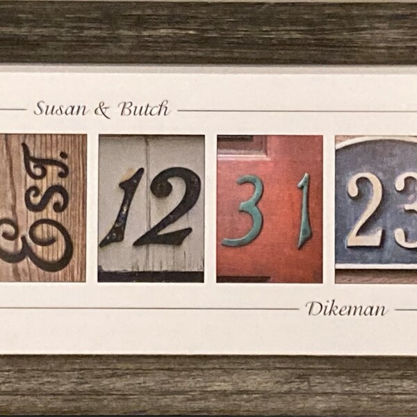 PERSONALIZED WEDDING GIFT for Couples, Anniversary Gift, Wedding Date ...