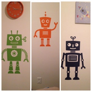 Retro Robot Wall Decal 1950's Style Robot Atomic Age Decal Toy Decal  Boy's Bedroom Wall Decal Home Decor Wall Stickers Z697 - AliExpress