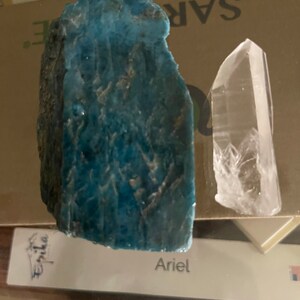 Apatite Crystal - Blue Apatite Slab - Polished Blue Apatite Apatite Crystal - Blue Apatite Slab - Polished Blue Apatite