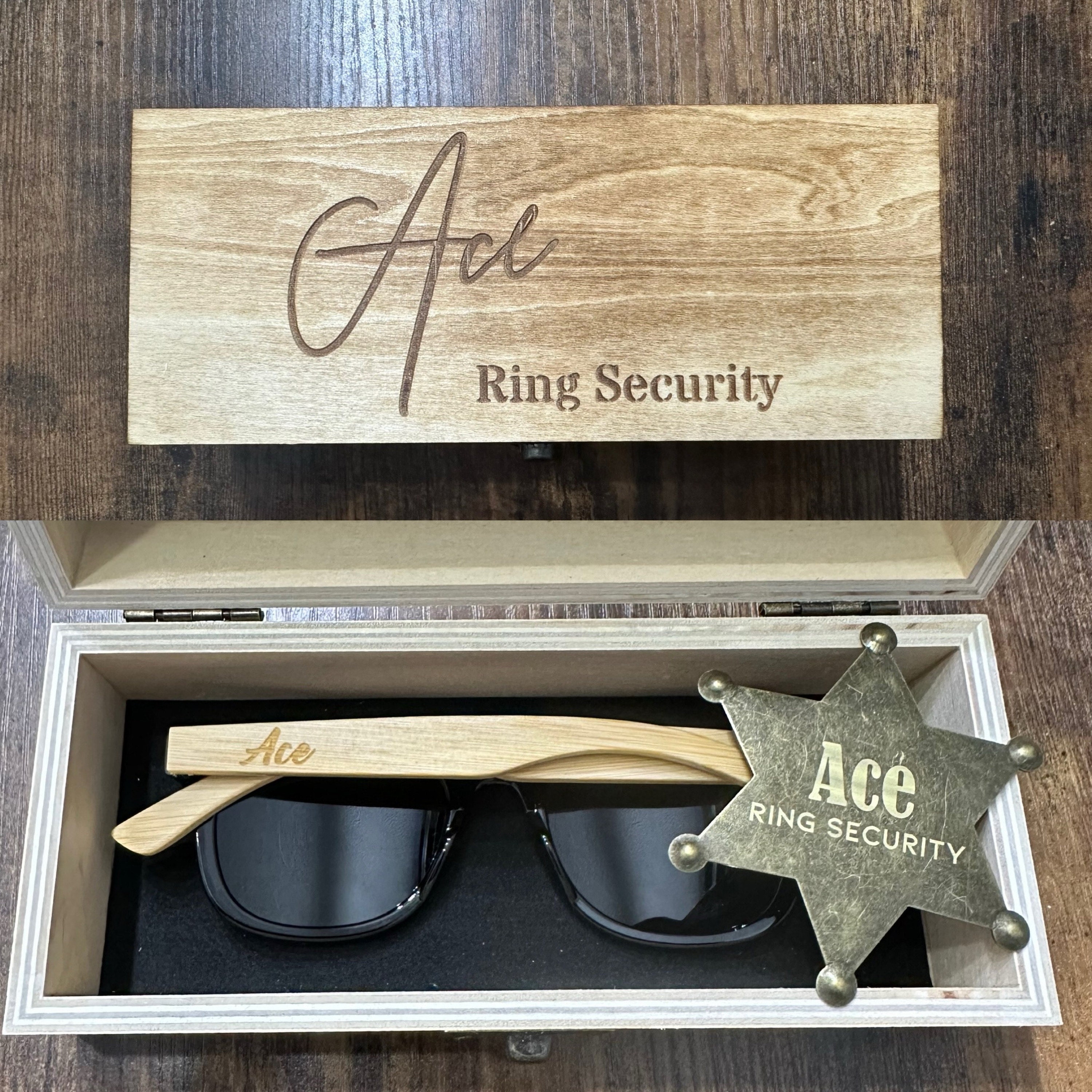 Personalized Ring Bearer Sunglasses with Badge, Kids Flower Girl Sunglasses, Junior Groomsman Gift, Page Boy Sunglasses, Ring Bearer Gift