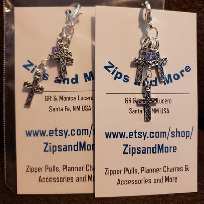I Love Jesus Zipper Pull With Mini Cross Silver Tone Metal Charm ...