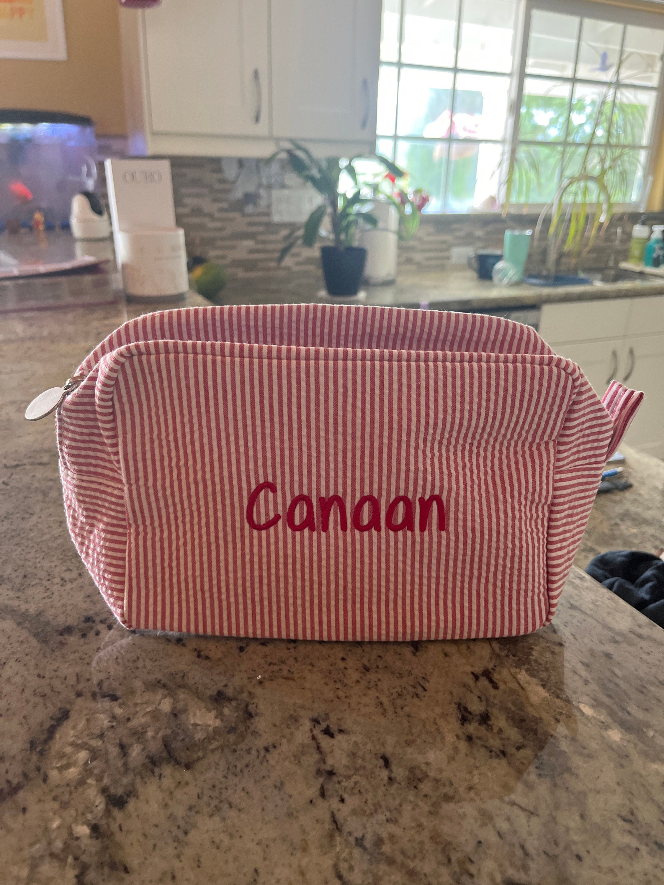 Personalized Monogrammed monogram colorful Makeup Bag, Bridesmaids Gifts, Sorority, Wedding Gifts, Christmas Gift for her, Free Shipping
