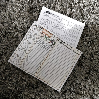 D&amp;D 5e Magic Item Sheet Template Printable Dungeons and - Etsy