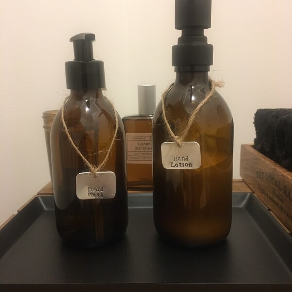 Set of Kilner / Mason Jar Labels/tags, Personalised, Handstamped ...