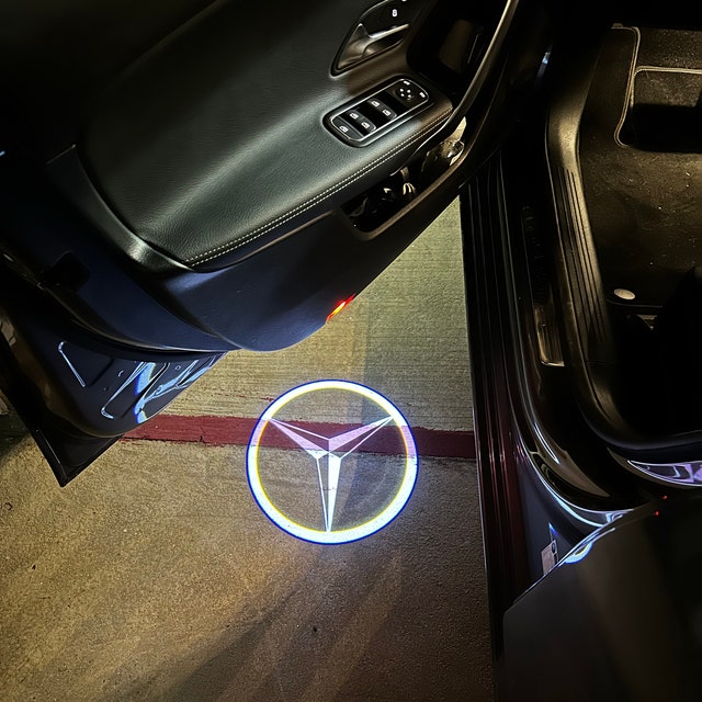 2X Car LED Door Light Projectors Logo Puddle Courtesy Nanoglass Kit for  Mercedes Benz Classultra Bright Kit That Image NEVER FADE 