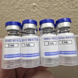 Custom Bac Water Vial Labels | Easy to Read| Waterproof, Oil-proof for 3ml/5ml Vials| Pair With Peptide Label