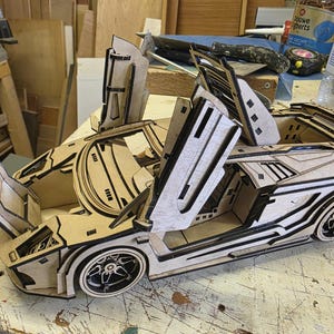 Lamborghini 3D Car Model Laser Cut Files | Digital Download