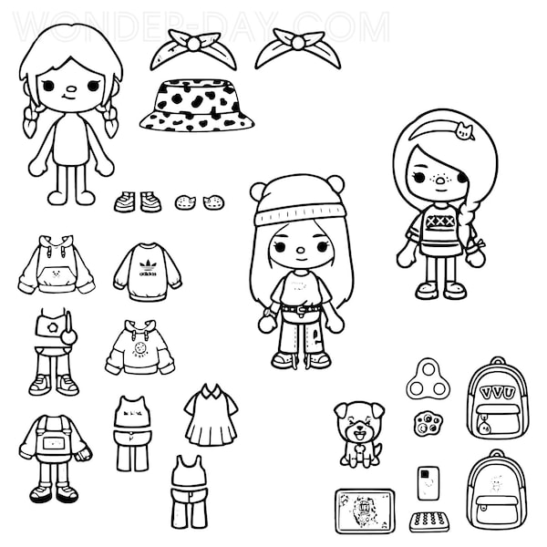 Printable Toca Boca House / Toca Boca Paper Craft / Paper Doll House ...
