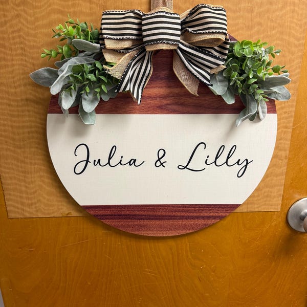 Front Door Decor, Custom Door Hanger, Welcome to Our Home, Custom Front ...