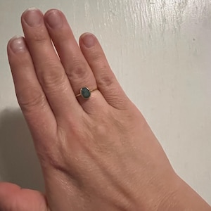 Customer photo from Shannon, Oval Rosecut Raw Emerald Ring