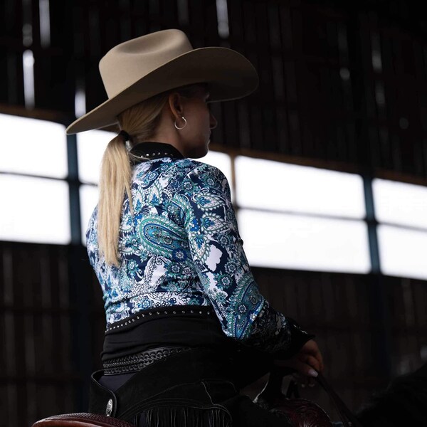 Western Show Pleasure Rail Chemise Veste Vêtements Showmanship Equilong - France