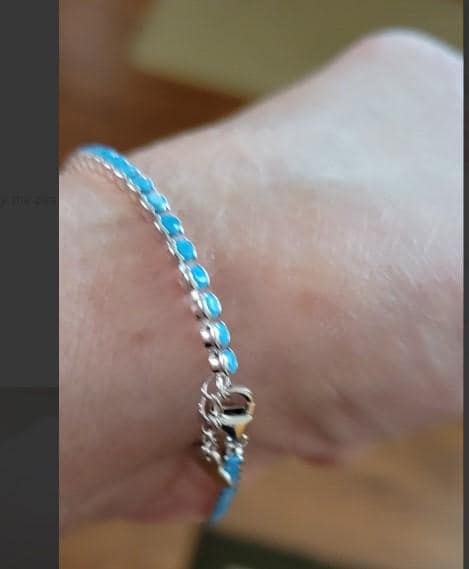 Turquoise Bracelet, Turquoise Tennis Bracelet, Dainty Bracelet, Turquoise Jewelry, Gift for Her, Minimalist Bracelet, Gold Tennis Bracelet