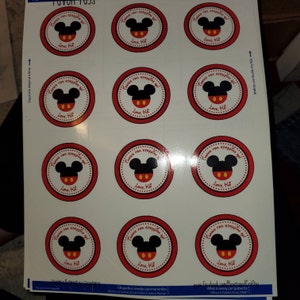 Pegatinas de bricolaje para mouse Mickey, pegatinas Peru
