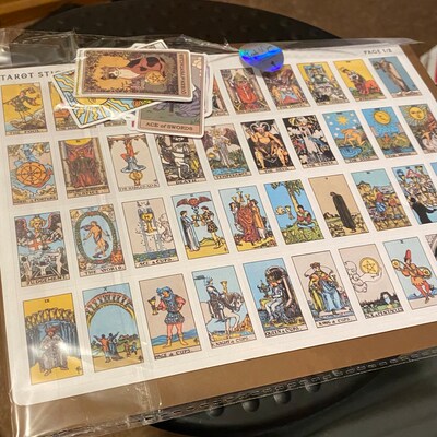 Printable Tarot Stickers Medium, Rider Waite, PDF PNG JPG Digital ...