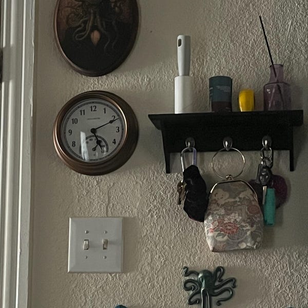 Vintage Ghost Decorating Christmas Tree Gothic Wood Wall Art Wooden