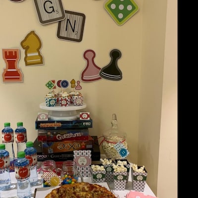 Family Game Night PRINTABLE Party Decorations, Board Games Birthday ...