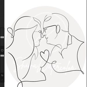 One Line Drawing From Photo, Portrait Commission, Continuous Line ...