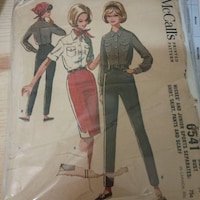 1970's Vogue Americana One Piece Dress or Tunic and Pants - Bust 32.5