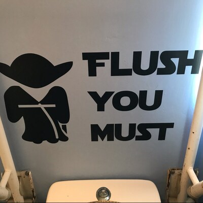 Bathroom Wall Decals Kids D??cor Wall Toilet Decal Wash Flush - Etsy