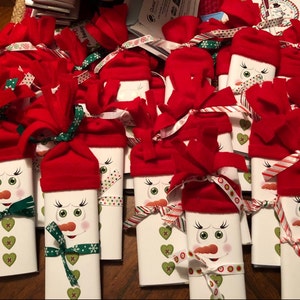 Hershey Nuggets Candy Bar Wrapper Christmas Snowman trio | Etsy