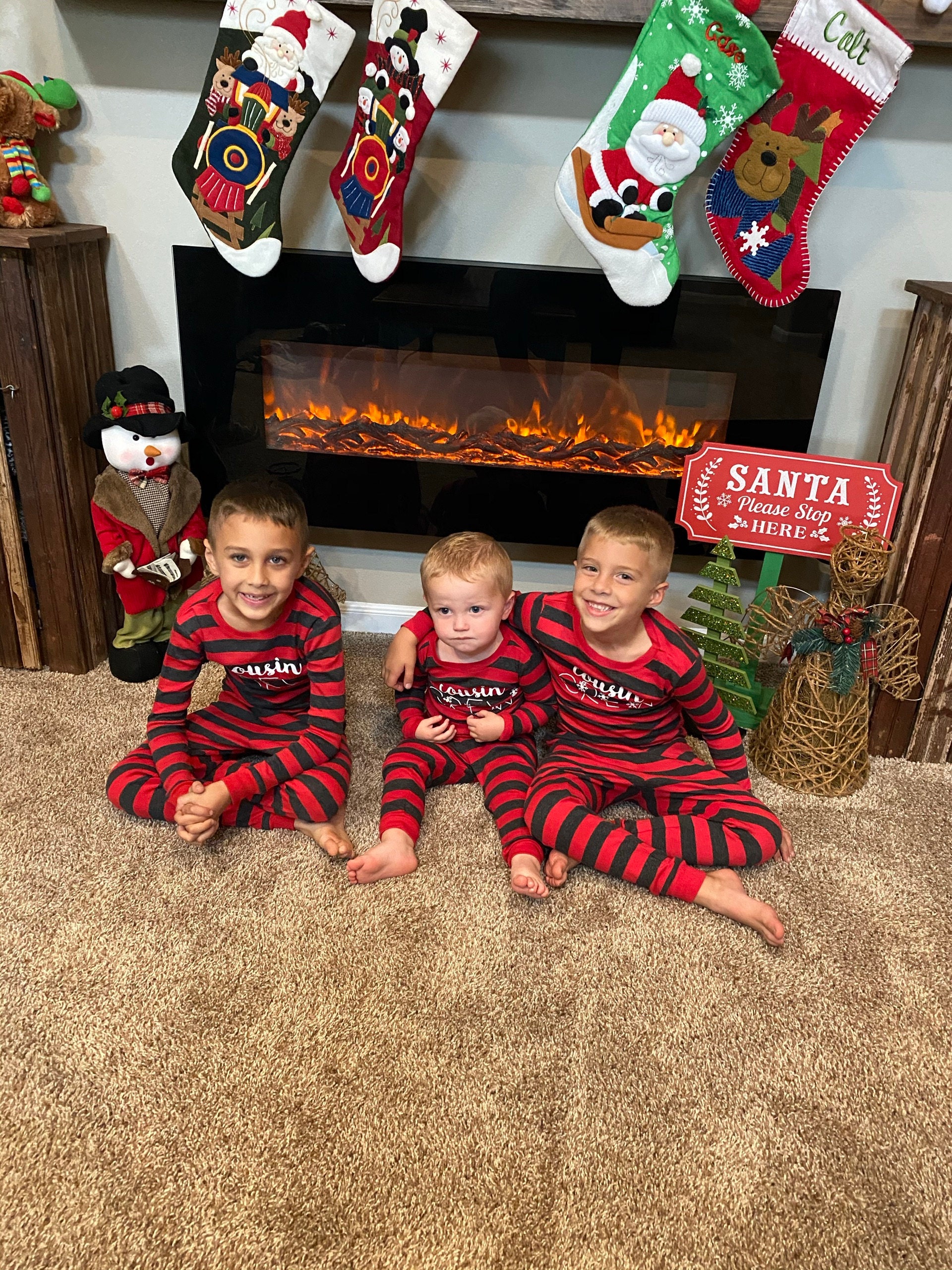 Cousin Crew Christmas Pajamas, Snowflake Cousin Matching Pajamas Family Boy Toddler Girl Trendy Baby Xmas Cousins Family Reunion Cousin Gift