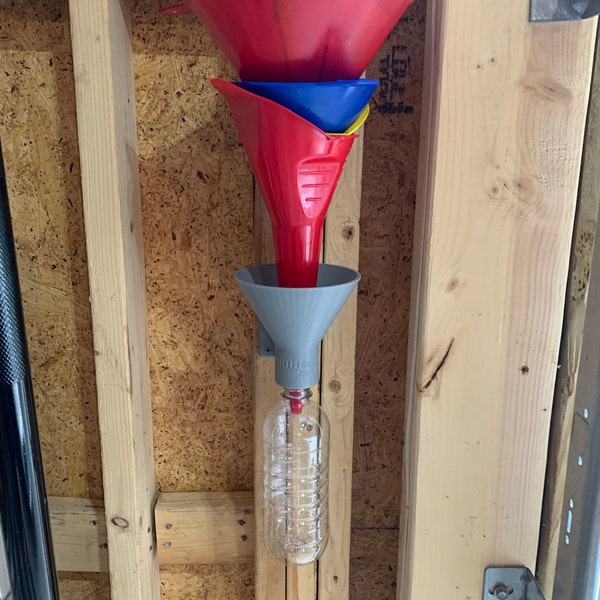 Funnel Holder/drip Drain Rack - Wall Mount for Wall, Workbench, or Race ...