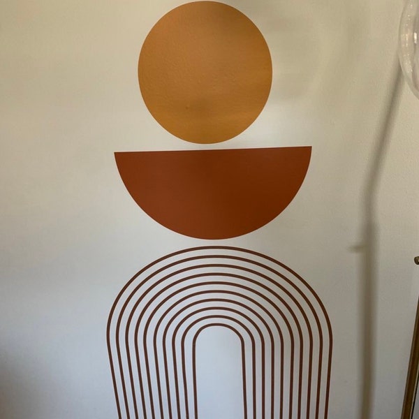 Boho Colorblock Wall Decals - Removable Wall Stickers, Abstract Modern ...