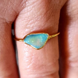 Customer photo from Patti, Mini Raw Australian Opal Ring