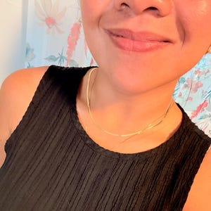 Solid 10K Gold Herringbone Chain Necklace, Ladies Flat Gold Chain 3mm, 4mm 5mm Width, Trending Gold Chain, Herringbone Liquid Link Gold 10K