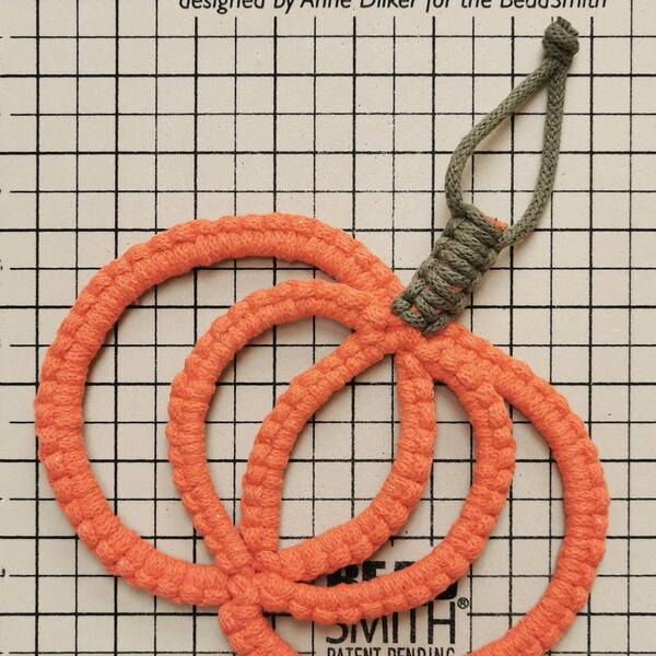 Macrame Pumpkin Pattern PDF Tutorial Easy Halloween DIY Digital