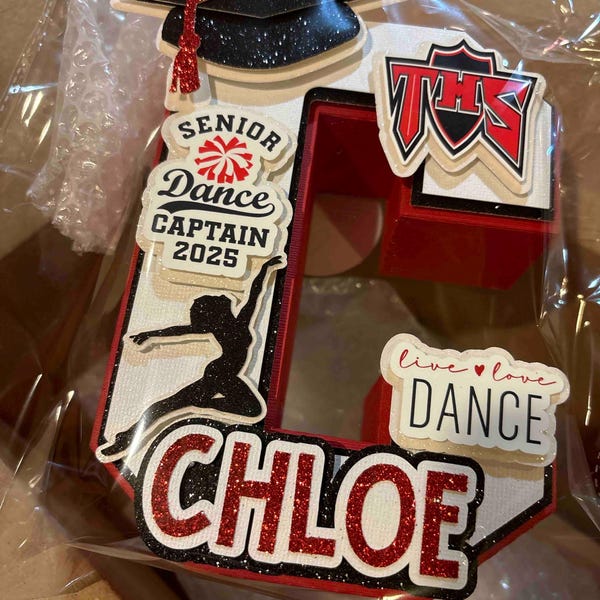 Dance Team Gifts 3D Letter Personalized Dance Team Gift Senior
