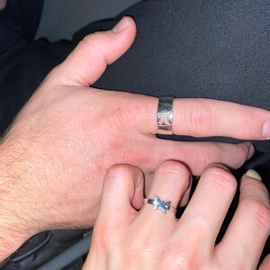 Silver Butterfly Couple Ring Butterfly 