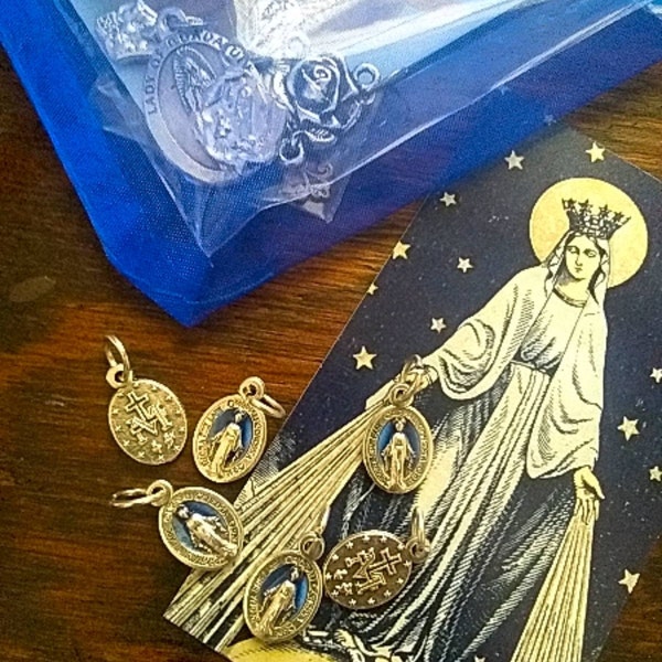 Madonna Miraculous 1/2 Inch Extra Small Medals Double Sided Set of 6 - Etsy