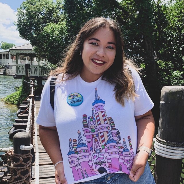 CINDERELLA 25周年 Tシャツ Cinderella Castle 25th Anniversary Birthday Cake T-Shirt