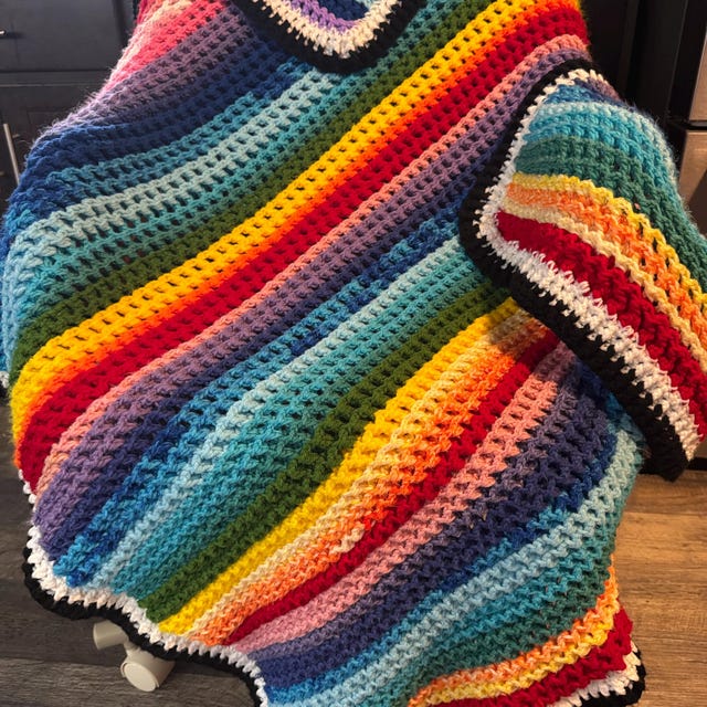 CROCHET PATTERN Zigzag Waffle Blanket - 2 Styles - Make a Throw of