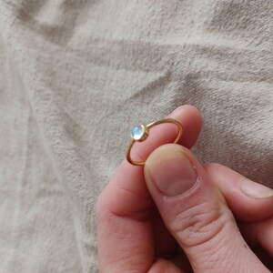 Bruidsmeisjes Gift Handgemaakte Sieraden- Gouden Vermeil Ring Moonstone Ring Zilver Rose Gold Ring Sieraden Ringen Stapelbare ringen RNG036MOO Graduations Gift 