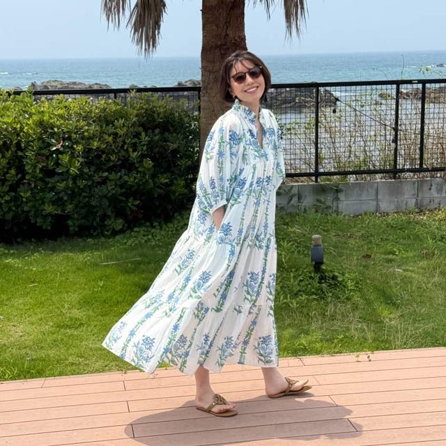 Indian Cotton Green-white Floral Plant Block Printed Women's Maxi Dress - Frill Collar With Belt Boho Long Dress
