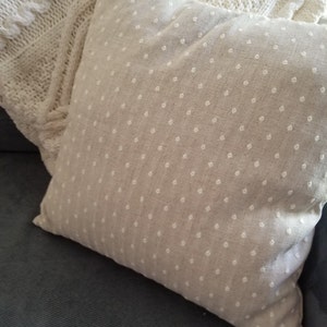 LORETTA Neutral Swiss Dot Pillow Cover LORETTA Neutral Swiss Dot Pillow Cover