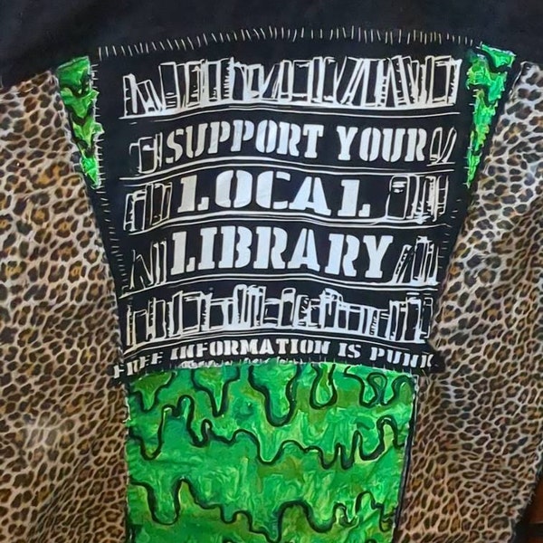 Support Your Local Library Fabric Back Patch - Etsy