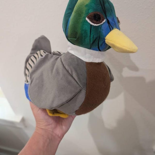 アヒルのぬいぐるみ動物の縫製パターン .pdf チュートリアル マガモの