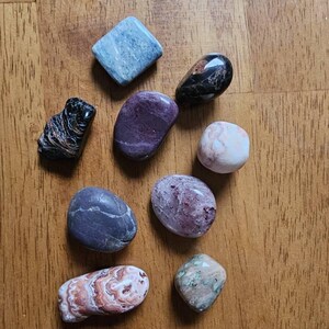 Black Peanut Obsidian Crystal - Tumbled Stone Polished