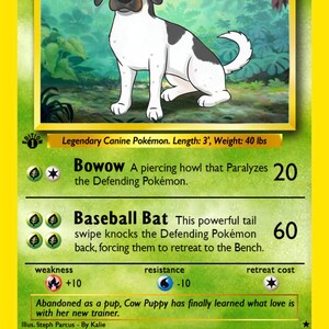 Your Pet As A Pokemon Card Etsy