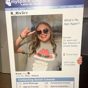 Myspace Selfie Frame | Printed Coroplast Photo Booth Prop ...