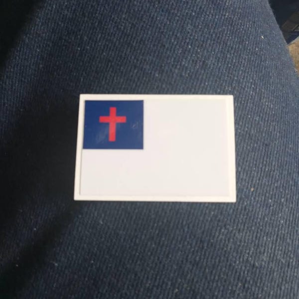Christian Flag Sticker - Decal - American Made - UV Protected ...